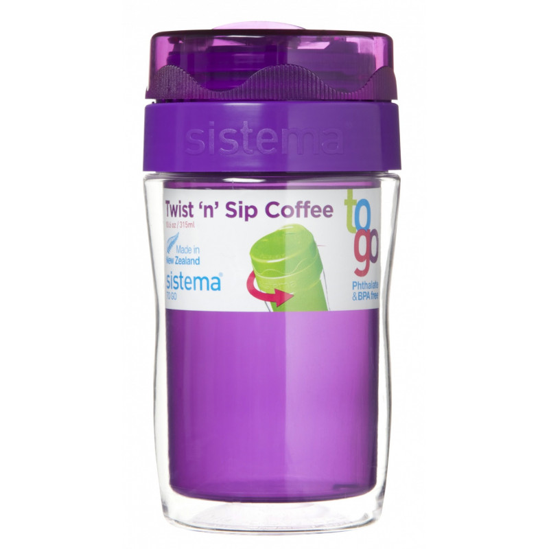 Sistema Twist 'n' Sip kahvimuki To Go 315ml, useita värejä
