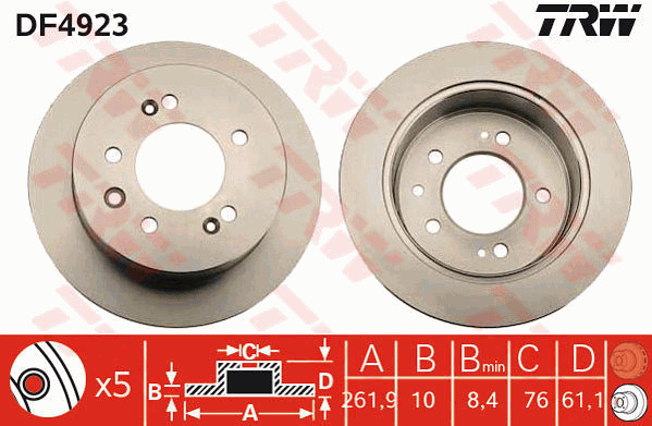 Jarrulevy TRW DF4923