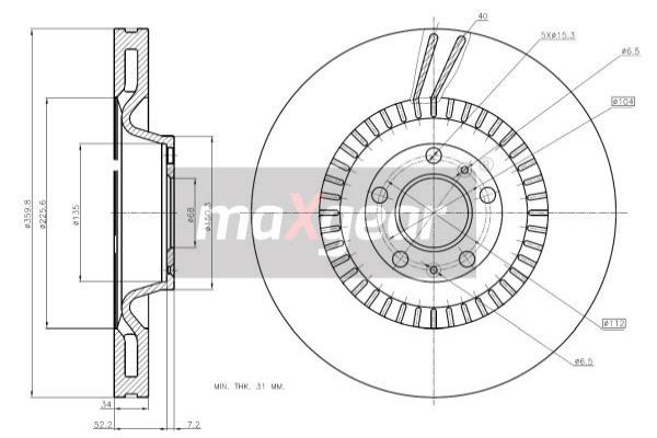 Jarrulevy MAXGEAR 19-2020