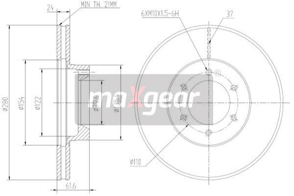 Jarrulevy MAXGEAR 19-1005