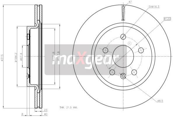 Jarrulevy MAXGEAR 19-2368
