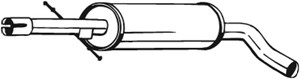 Keskiäänenvaimentaja, AUDI,SEAT,SKODA,VW, 1J0253209C, 1J0253209D, 1J0253209P, 1J0253209Q, JZW253209A