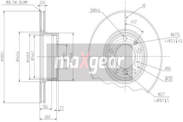 Jarrulevy MAXGEAR 19-0689