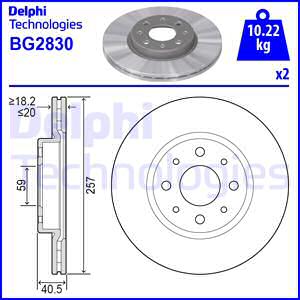 Jarrulevy DELPHI BG2830